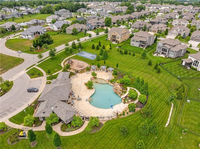 17117 Bluejacket St, Overland Park, KS 66221 - aerial view of residential area with a pool area