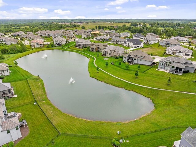 17117 Bluejacket St, Overland Park, KS 66221 - aerial perspective of suburban area featuring a large body of water