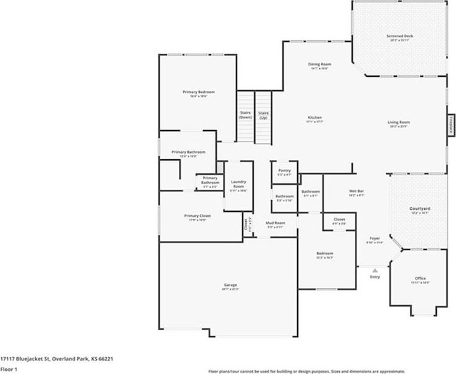 17117 Bluejacket St, Overland Park, KS 66221 - view of property floor plan