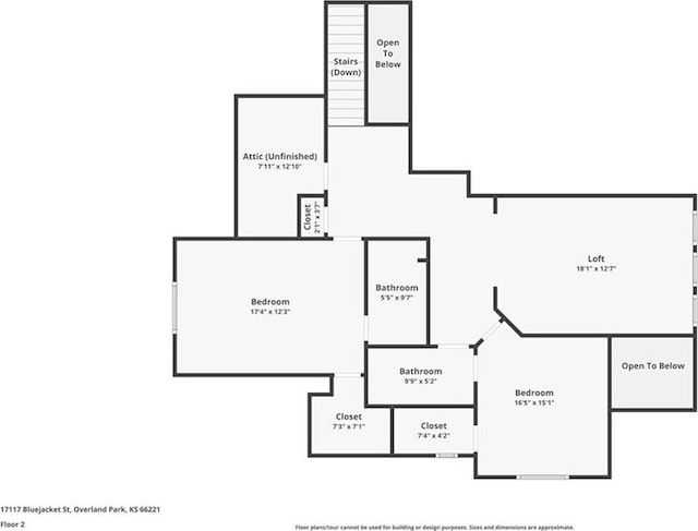 17117 Bluejacket St, Overland Park, KS 66221 - view of floor plan / room layout