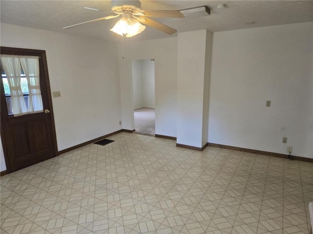 18916 166th St, Basehor, KS 66007 - spare room featuring a ceiling fan and light floors