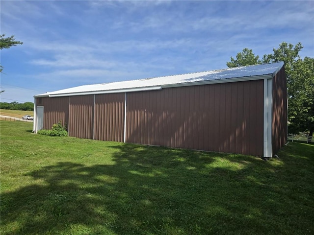18916 166th St, Basehor, KS 66007 - view of green lawn with a pole building and an outbuilding