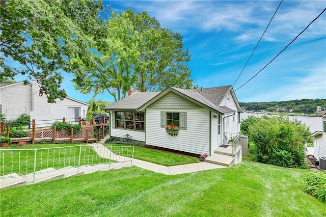 3 M St, Lake Lotawana, MO 64086 - bungalow-style house with a chimney and roof with shingles