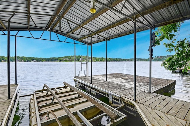3 M St, Lake Lotawana, MO 64086 - dock area with a water view and boat lift