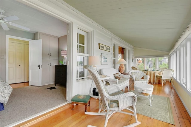 3 M St, Lake Lotawana, MO 64086 - sunroom / solarium with hardwood / wood-style floors and vaulted ceiling