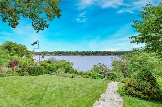 3 M St, Lake Lotawana, MO 64086 - view of green lawn with a water view