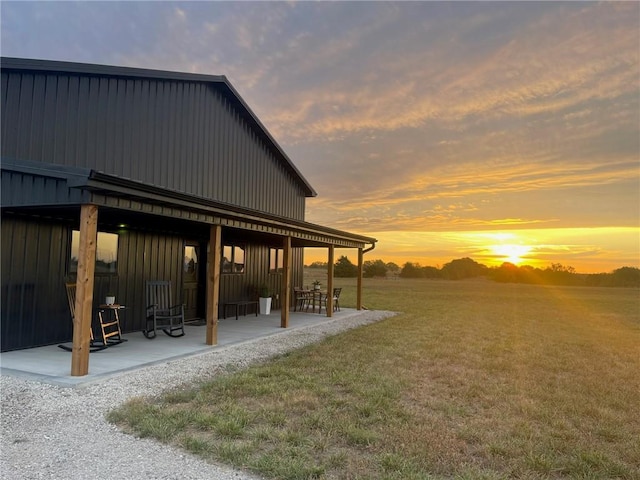 1372 N 150th Rd, Baldwin City, KS 66006 - view of green lawn with a patio