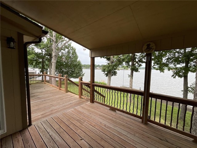964 Cable Point Dr, Climax Springs, MO 65324 - wooden terrace featuring a water view
