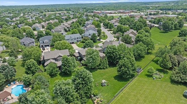 5814 Aminda St, Shawnee, KS 66226 - bird's eye view of a pool