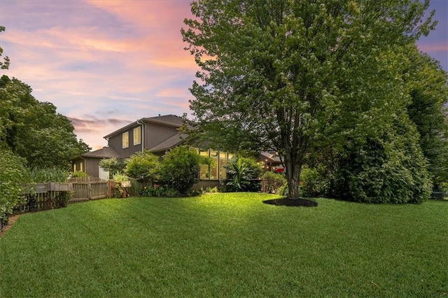 5814 Aminda St, Shawnee, KS 66226 - view of yard at dusk