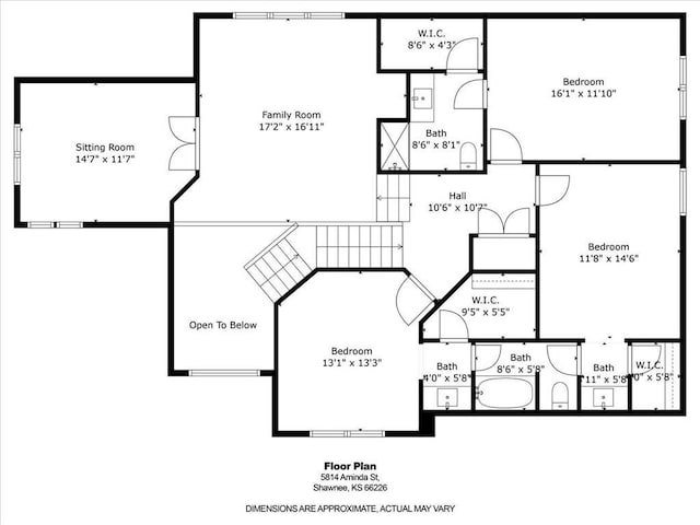 5814 Aminda St, Shawnee, KS 66226 - view of home floor plan
