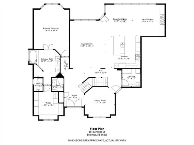 5814 Aminda St, Shawnee, KS 66226 - view of home floor plan