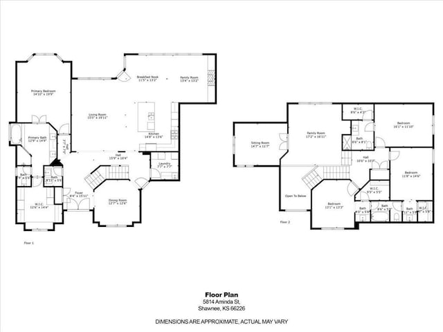 5814 Aminda St, Shawnee, KS 66226 - view of property floor plan