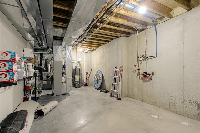9624 N Arlington Ave, Kansas City, MO 64158 - unfinished below grade area with gas water heater and heating unit