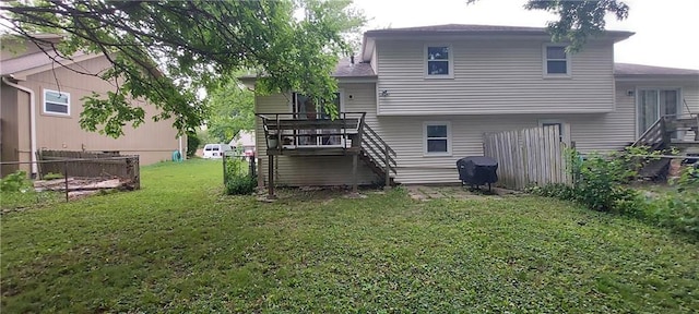 1431-33 E Penrose Ln, Olathe, KS 66062 - rear view of property featuring stairs and a wooden deck