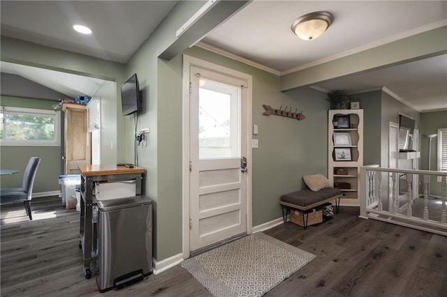 1934 E Mechanic Ave, Independence, MO 64050 - entrance foyer with dark wood-style flooring and baseboards