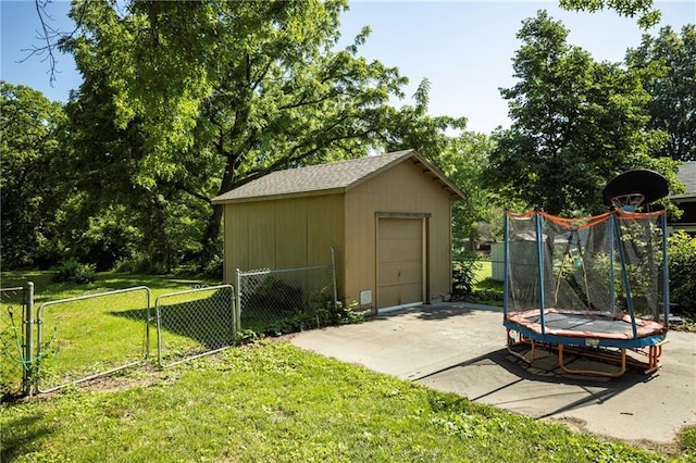 1934 E Mechanic Ave, Independence, MO 64050 - view of outdoor structure featuring a trampoline and a gate