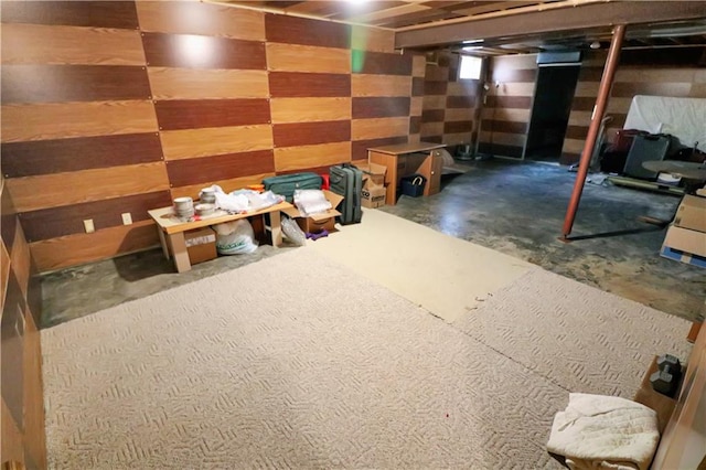 1503 Nottingham Dr, Warrensburg, MO 64093 - basement featuring wooden walls