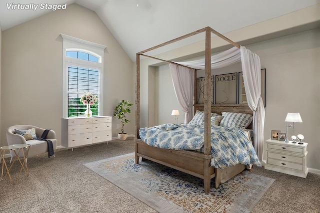 15801 Canterbury St, Overland Park, KS 66224 - bedroom featuring carpet and high vaulted ceiling