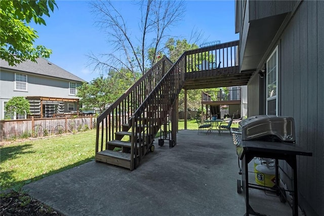 22116 W 51st St, Shawnee, KS 66226 - view of patio / terrace with stairs