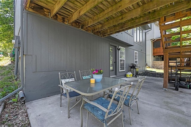 22116 W 51st St, Shawnee, KS 66226 - view of patio / terrace featuring outdoor dining area and grilling area