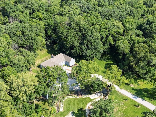 4813 NW Northwood Rd, Riverside, MO 64150 - aerial overview of property's location with a forest