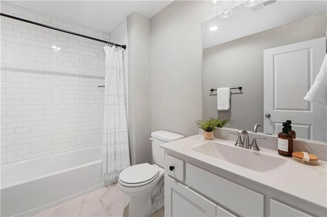 15837 El Monte St, Overland Park, KS 66224 - full bath with marble look tiles, vanity, and shower / bath combo