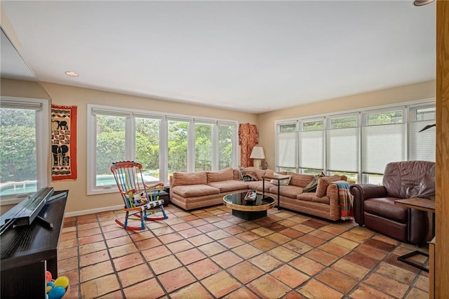 6451 Sagamore Rd, Mission Hills, KS 66208 - living area with recessed lighting and baseboards