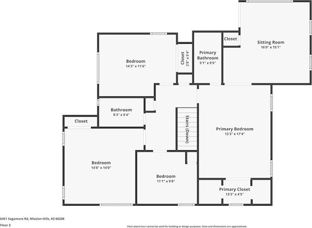 6451 Sagamore Rd, Mission Hills, KS 66208 - view of floor plan / room layout