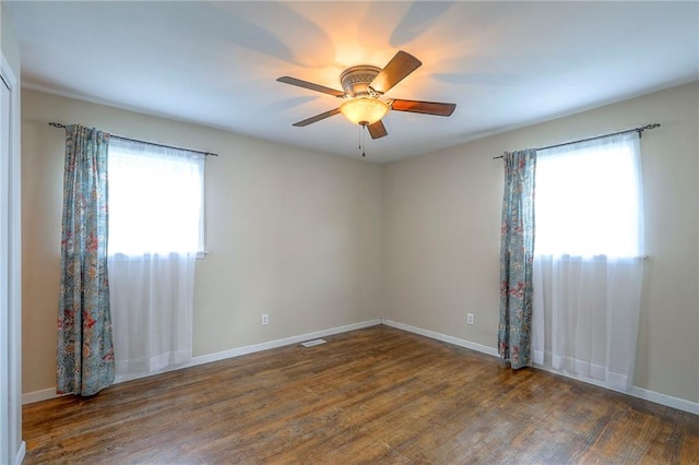 16100 E Elm St, Independence, MO 64050 - unfurnished room featuring wood finished floors and ceiling fan