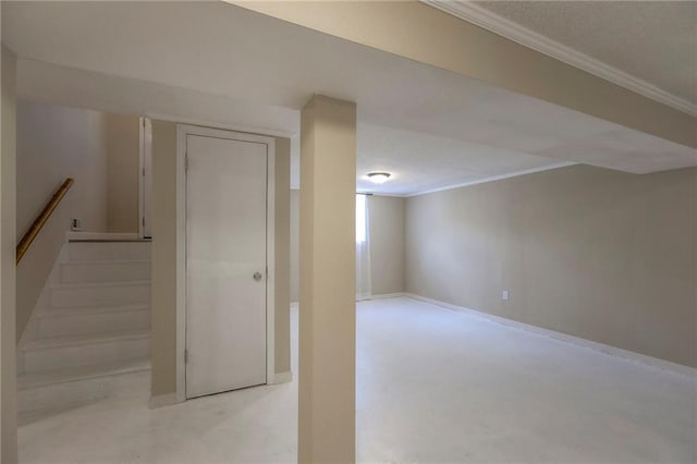 16100 E Elm St, Independence, MO 64050 - additional living space with stairway and concrete flooring