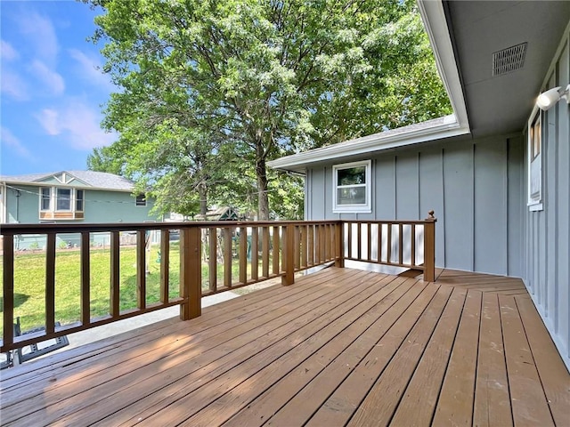 118 Fern St, Lansing, KS 66043 - wooden deck with a lawn