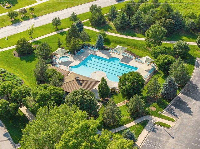 11717 S Barth Rd, Olathe, KS 66061 - drone / aerial view of a pool area
