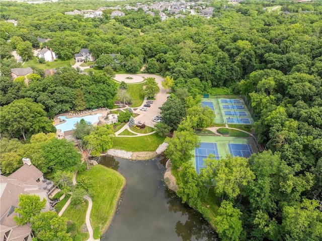 11717 S Barth Rd, Olathe, KS 66061 - drone / aerial view of a large body of water and a pool