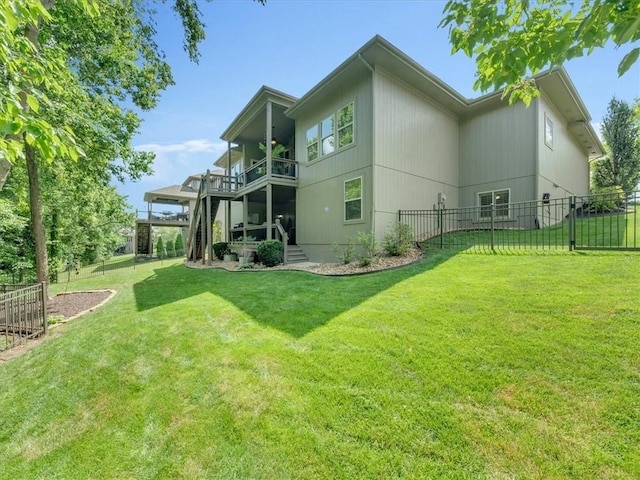11599 S Carbondale St, Olathe, KS 66061 - rear view of property with a balcony