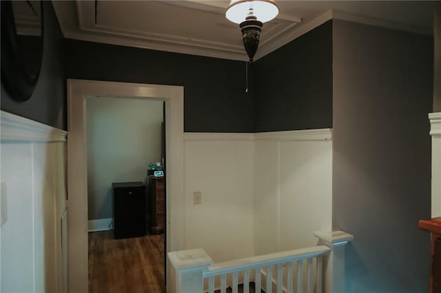2220 Eugene Field Ave, Saint Joseph, MO 64505 - hallway with wood finished floors and crown molding
