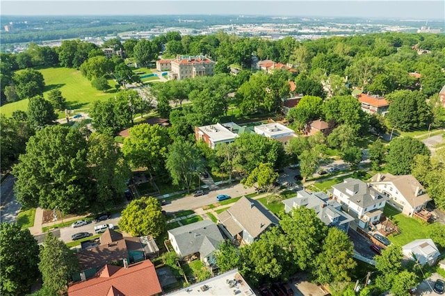 3215 Windsor Ave, Kansas City, MO 64123 - aerial view of property and surrounding area featuring nearby suburban area