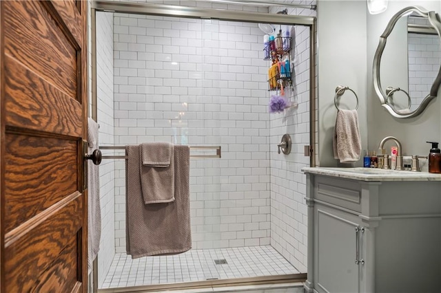 3215 Windsor Ave, Kansas City, MO 64123 - full bathroom with vanity and a shower stall