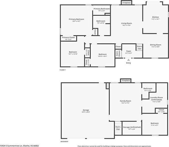 13924 S Summertree Ln, Olathe, KS 66062 - view of floor plan / room layout