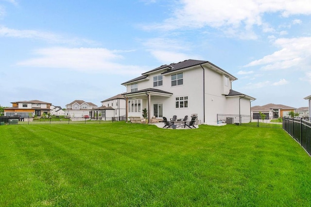 13404 W 177th St, Overland Park, KS 66013 - back of house featuring a fenced backyard, a patio area, and stucco siding