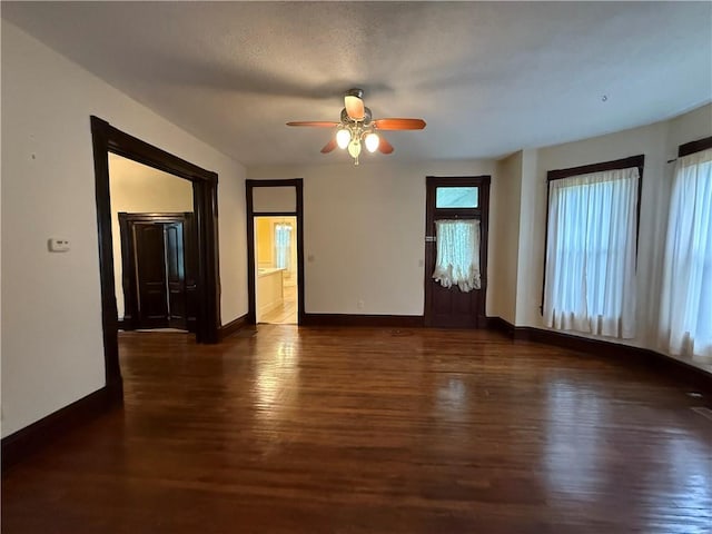 624 S St, Atchison, KS 66002 - empty room featuring hardwood / wood-style flooring and ceiling fan
