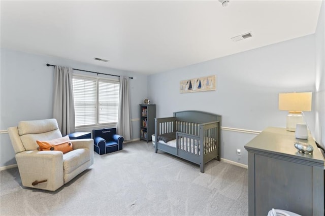 2405 W 124th St, Leawood, KS 66209 - bedroom featuring light colored carpet and a nursery area