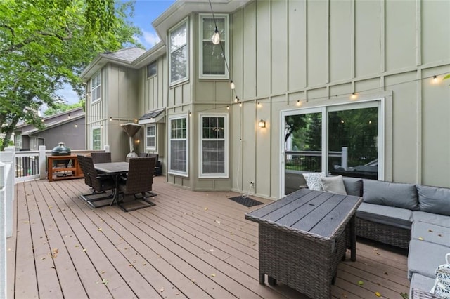 2405 W 124th St, Leawood, KS 66209 - deck with an outdoor hangout area and outdoor dining area