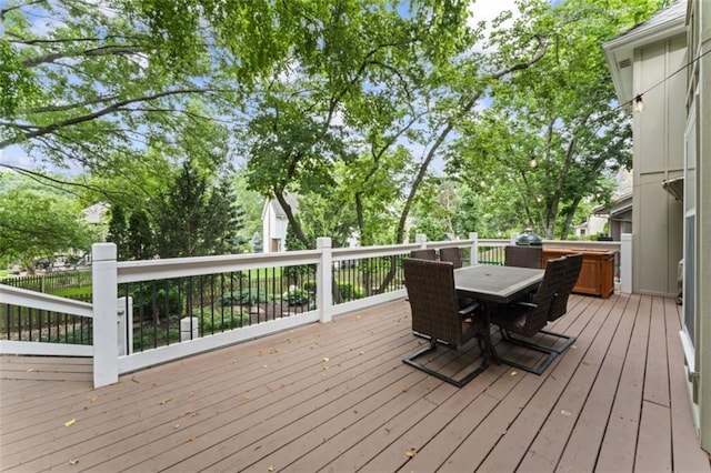 2405 W 124th St, Leawood, KS 66209 - deck featuring outdoor dining space