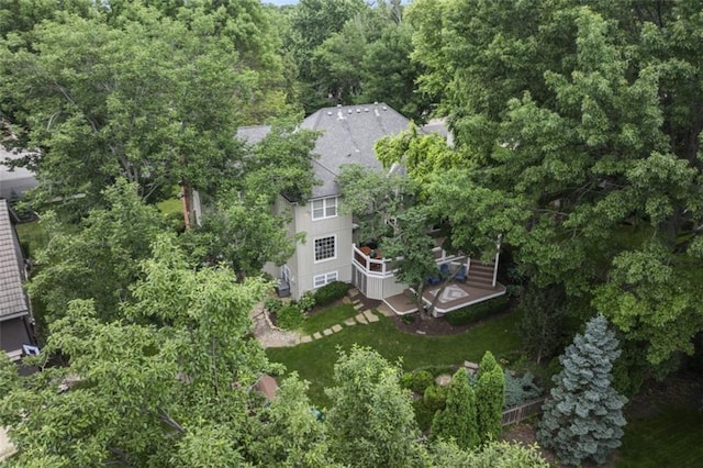 2405 W 124th St, Leawood, KS 66209 - view of subject property with a heavily wooded area