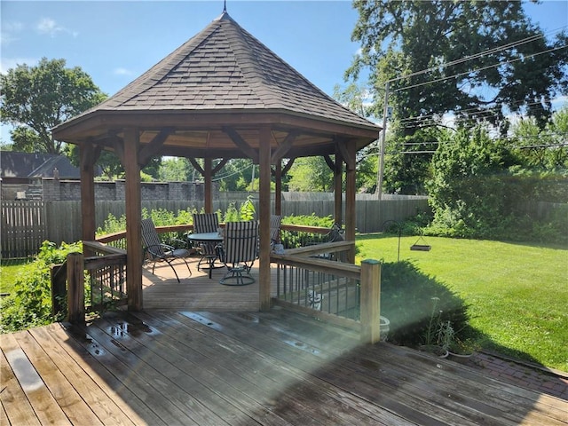 16904 E 36th St S, Independence, MO 64055 - deck featuring a gazebo and a fenced backyard