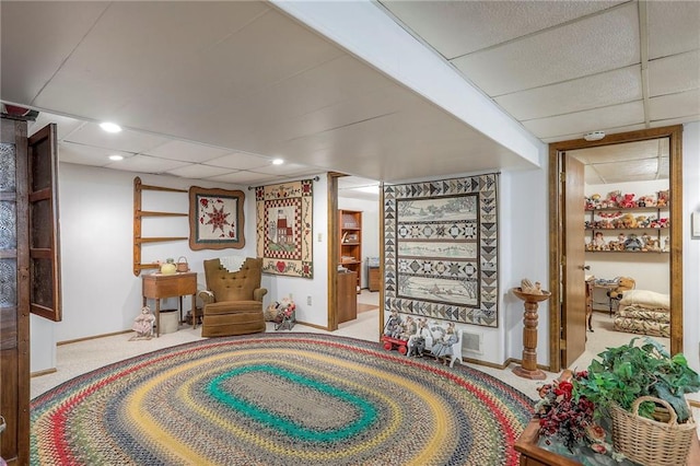 16904 E 36th St S, Independence, MO 64055 - sitting room with a drop ceiling and carpet