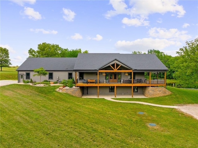 31788 W 223rd St, Spring Hill, KS 66083 - back of property with a lawn and a deck