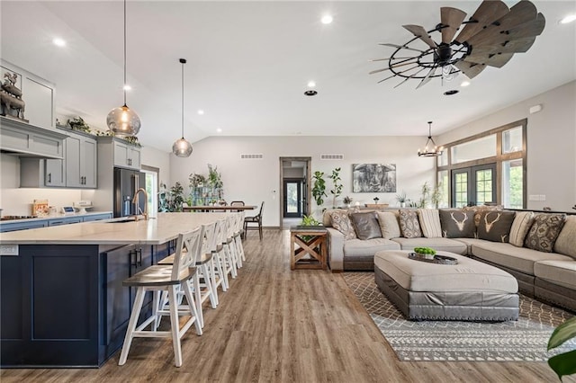 31788 W 223rd St, Spring Hill, KS 66083 - living area with light wood-type flooring and recessed lighting