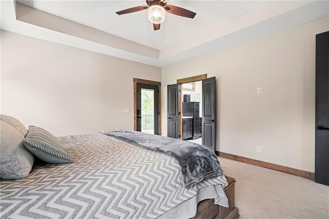 31788 W 223rd St, Spring Hill, KS 66083 - bedroom with carpet flooring, a ceiling fan, and access to exterior
